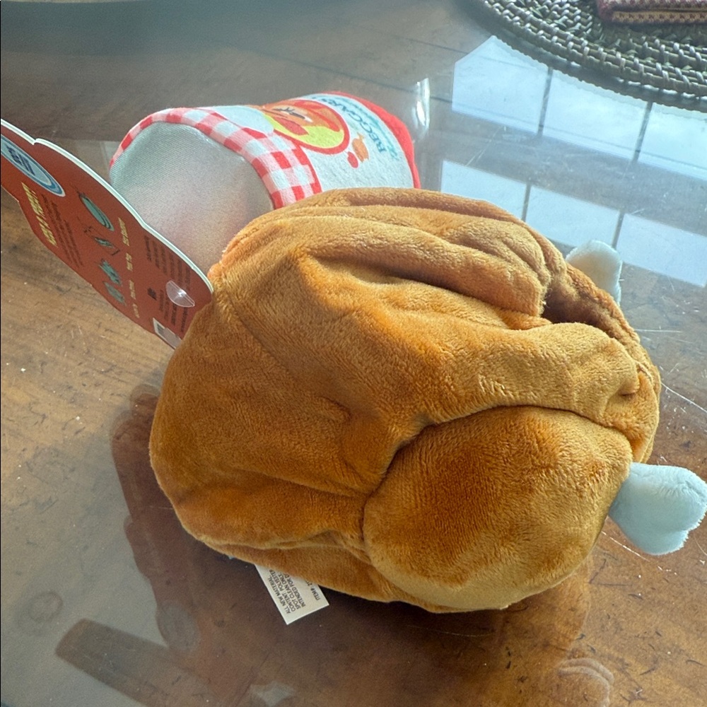 Barkbox Bark Plush Turkey & can 2 toy set for dogs. Size L for dogs 50lbs +.